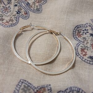 2" Gold Hoop Earrings